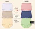 Pack x3 Panty Clásico Leonisa con Encaje en la Cintura